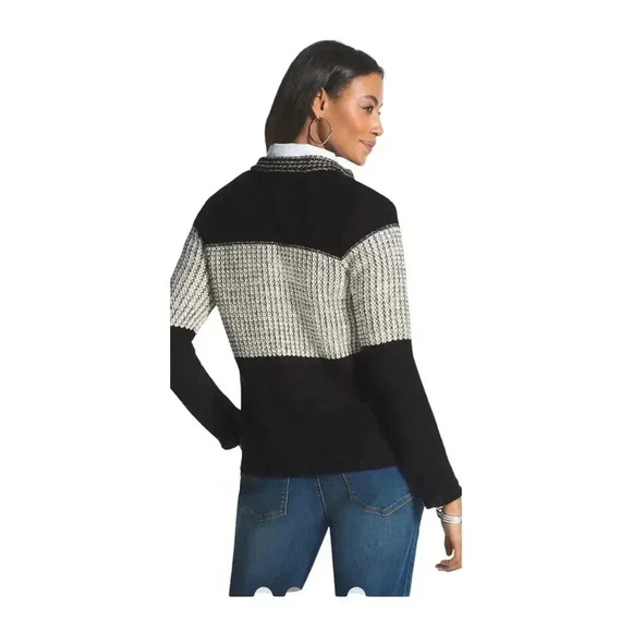 Chico’s Women Blocked Pattern Arlene Cardigan. Size: 1 (S). - Picture 2 of 10